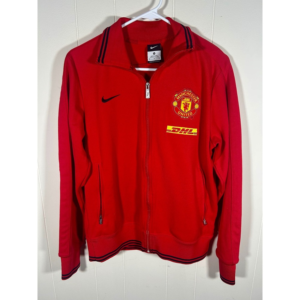 Nike Manchester United Red Track Jacket Mens Medium Full Zip Training 478169-623